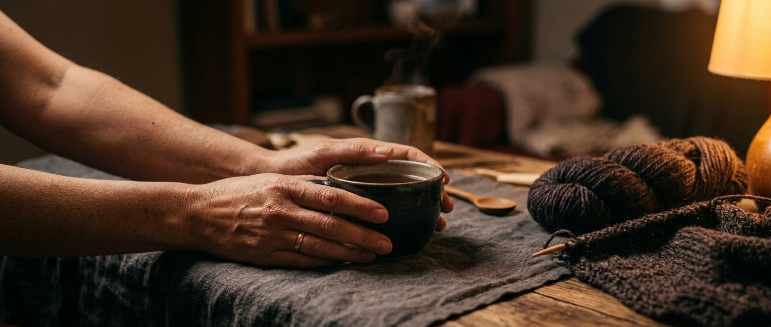 a quiet moment with a cup of tea